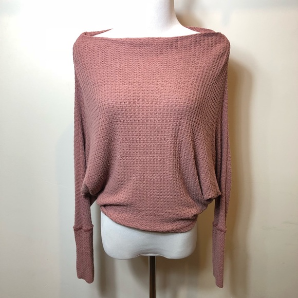 Free People Tops - Free People long sleeve blush knit top size xs